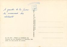 CPSM Ferme de Viombois Encenfiee par les Allemands le 4 sept 1944