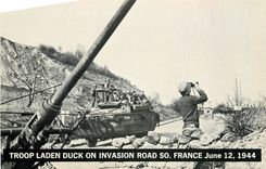 CPSM Troop Laden Duck on Invasion Road France