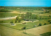 CPSM Marckolsheim Vue aerienne du Memorial