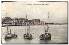 CPA Le Treport Quais Francois I et le Phare 