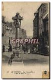 CPA Le Treport la Croix de Pierre et rue de Paris 