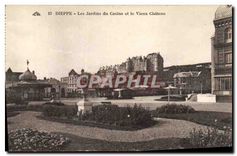 CPA Dieppe Les Jardins du Casino et le Vieux Chateau 