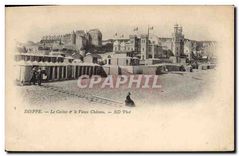CPA Dieppe le Casino et le vieux chateau 