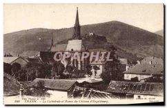 CPA Thann la Cathedrale et Ruines du Chateau d'Engelsbourg 