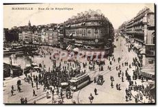 CPA Marseille Rue de la Republique Tramway