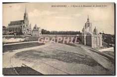 CPA Bon Secours l'Eglise et le Monument de Jeanne d'Arc 