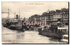 CPA Rouen Le Quai du Havre Bateaux