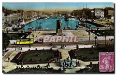 CPA Le Havre la Place Gambetta et le Bassin des Yachts 