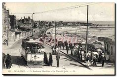 CPA Le Havre le Boulevard Maritime et le Nouvelle Jetee Tramway