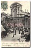 CPA Le Havre l'Eglise Notre Dame un dimanche matin 