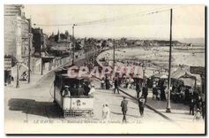 CPA Le Havre le Boulevard Maritime et la Nouvelle Jetee Tramway