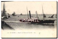 CPA Le Havre Rentree du Bateau de Trouville 