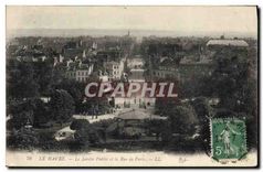 CPA Le Havre le jardin Public et la Rue de Paris 