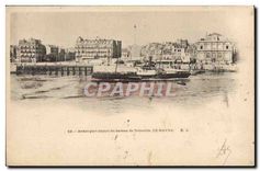 CPA Avant Port depart du bateau de Trouville Le Havre 