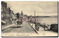 CPA Le Havre Boulevard Albert Ier Tramway