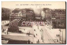 CPA Le Havre Place Gambetta et Rue de Paris 