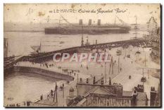 CPA Le Havre Entree du Paquebot Paris Bateau