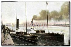 CPA Le Havre le depart du bateau pour Trouville 