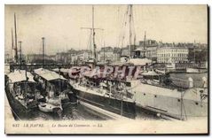 CPA Le Havre le Bassin du Commerce Bateaux