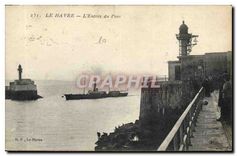 CPA Le Havre l'entree du port 