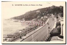 CPA Le Havre la Heve la Falaise et la plage 