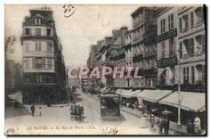 CPA Le Havre la Rue de Paris Tramway