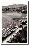 CPA Cannes la plage de la Croisette et le Mt Chevalier 