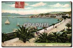 CPA Cannes Boulevard de la Croisette la plage et le Casino 