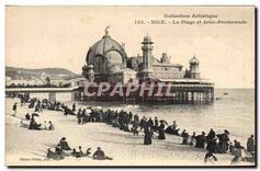 CPA Collection Artistique Nice La Plage et Jetee Promenade 
