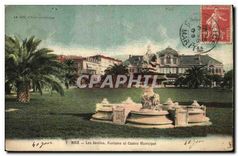 CPA Nice Les Jardins fontaine et Casino Municipal 