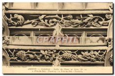 CPA Amiens Cathedrale Stalles du Choeur Frise du Dorsal Travee Frise du Dais Travee 