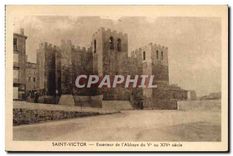 CPA Saint Victor Exterieur de l'Abbaye du V 