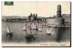 CPA Marseille Fort St Jean et Cathedrale 