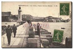 CPA Marseille La Jetee Phare Sainte Marie 