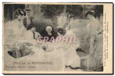 CPA Marseille Offert par le Mondain noel Avy Le gouter Ecole provencale Musee de Longchamp 