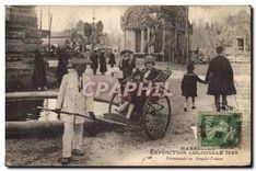 CPA Marseille Exposition coloniale 1922 Promenade en Pousse Pousse