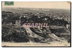 CPA Marseille Le Quartier d'Andoume et les Iles 