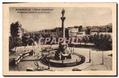 CPA Marseille Place Castellane Fontaine Cantini et le Prado 