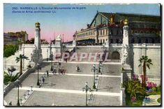 CPA Marseille L'Escalier Monumental de la Gare 