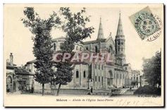 CPA Macon Abside de l'Eglise Saint Pierre 