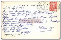CPA Peronne S & L Chateau de Vaux sous Targe 
