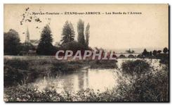 CPA Morvan Touriste Etang sur Arroux Les Bords de l'Arroux 