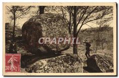 CPA En Morvan Uchon La pierre qui croule 