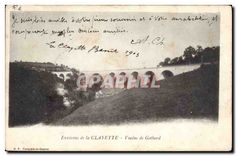 CPA Environs de la Clayette Viaduc de Gothard 