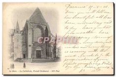 CPA Le Mans La Cathedrale Portail Occidental 
