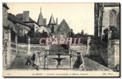 CPA Le Mans Escalier monumental et Maison Scarron 