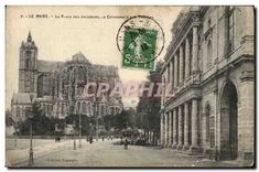 CPA Le Mans La Place des Jacobains La Cathedrale 