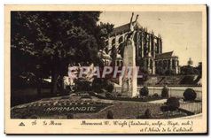 CPA Le Mans Monument W Wright Avion Aviation