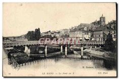 CPA Le Mans Le Pont en X 