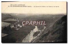 CPA Les Alpes Mancelles St Leonard des Bois Sarthe La Ferme de l'Inthe et la Vallee de la Sarthe 